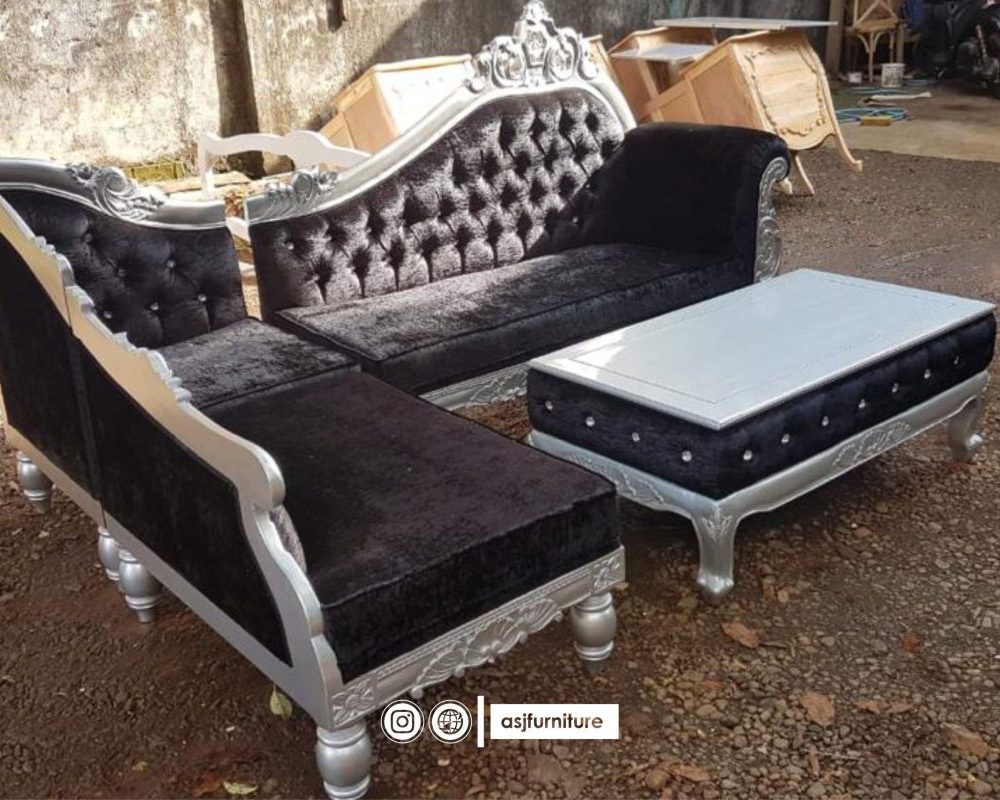 Sofa Tamu Sudut Klasik Mewah