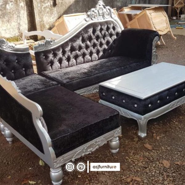 Sofa Tamu Sudut Klasik Mewah