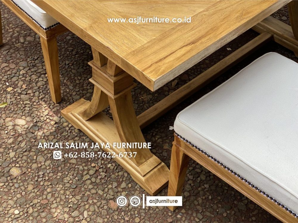 Meja Makan Jati Kursi 4 Klasik Minimalis