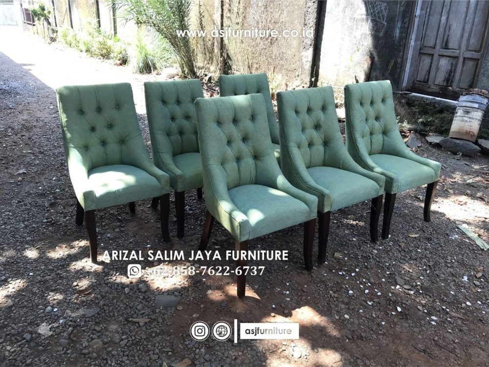 Kursi Makan Jati Modern Sofa Hijau
