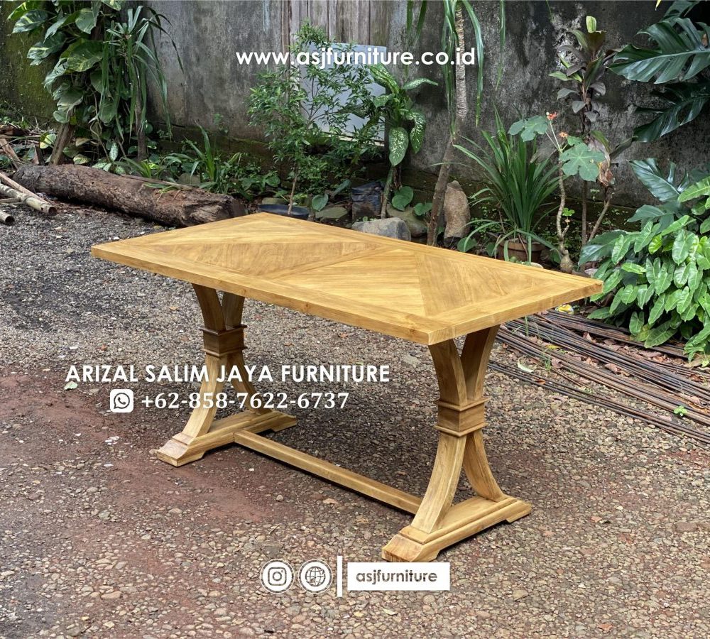 Meja Makan Jati Rustic Mewah