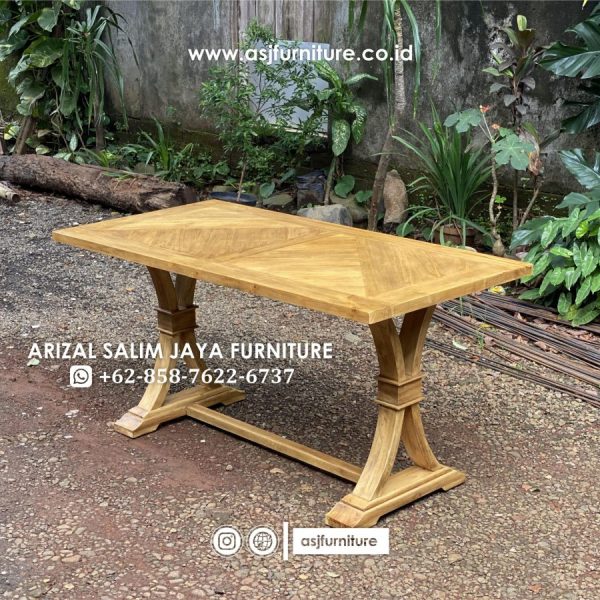 Meja Makan Jati Rustic Mewah