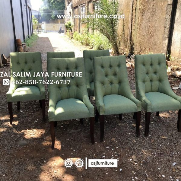 Kursi Makan Jati Modern Sofa Hijau