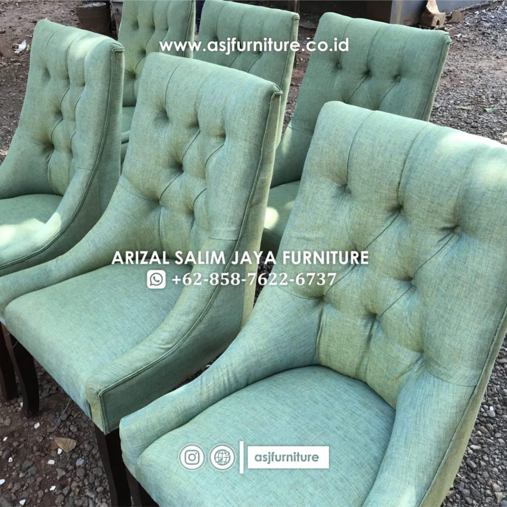 Kursi Makan Jati Modern Sofa Hijau