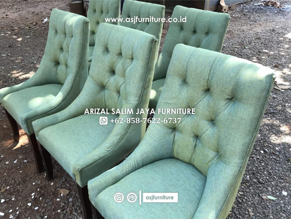 Kursi Makan Jati Modern Sofa Hijau