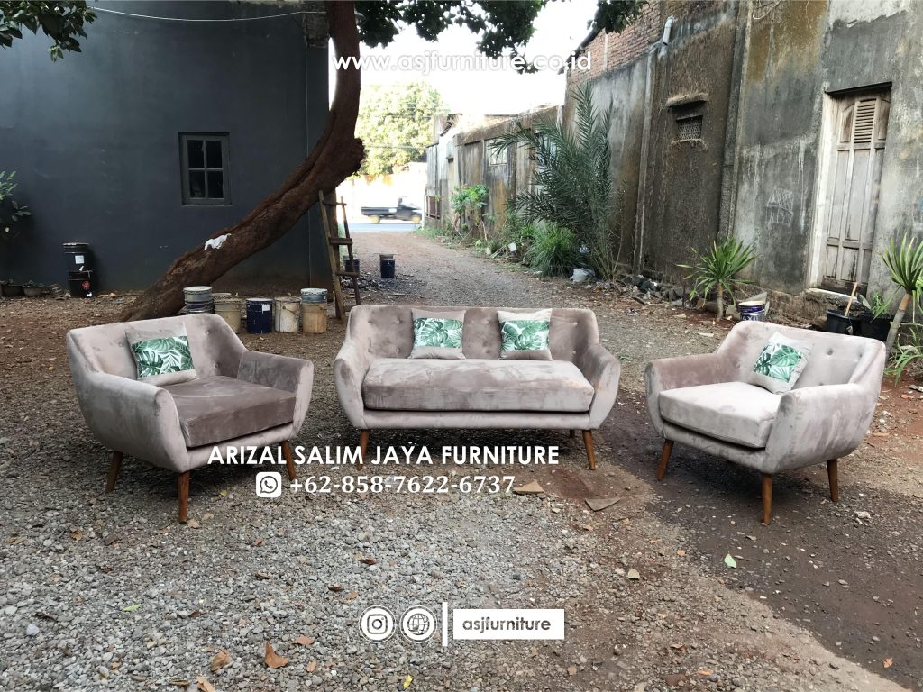 Set Sofa Tamu Retro Minimalis