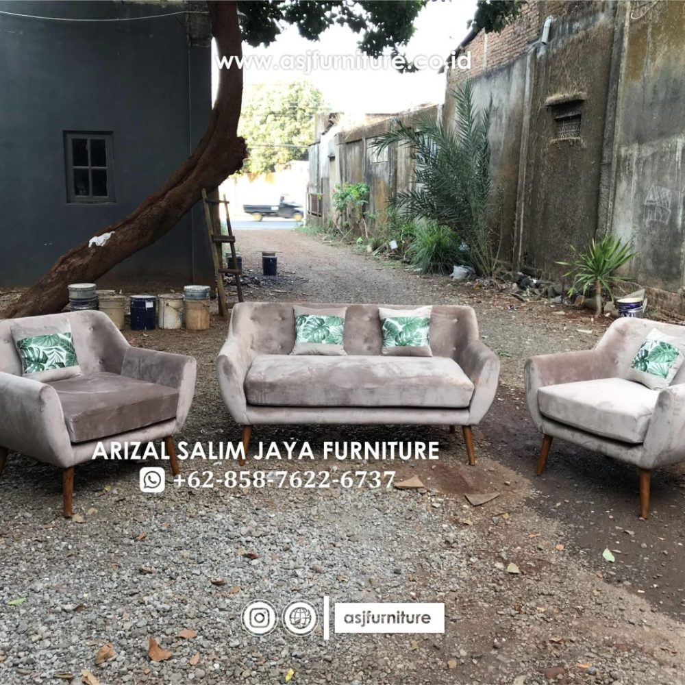 Set Sofa Tamu Retro Minimalis