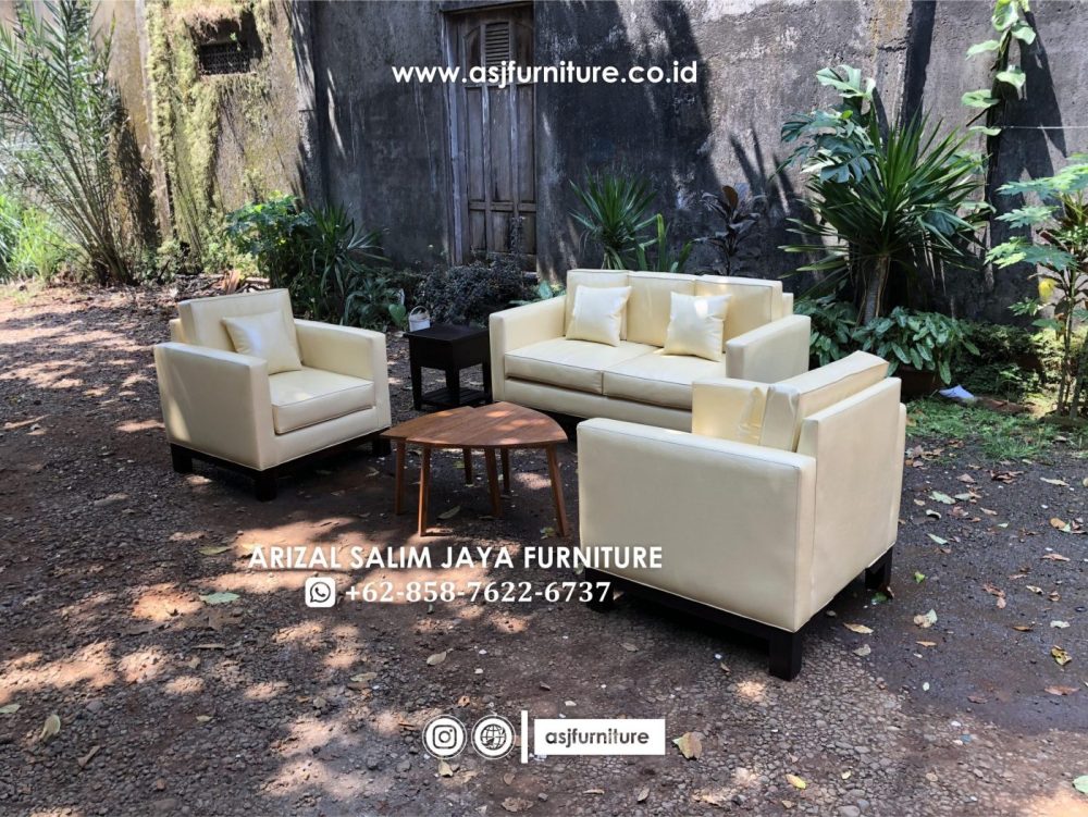Sofa Tamu Set Minimalis Jati Modern