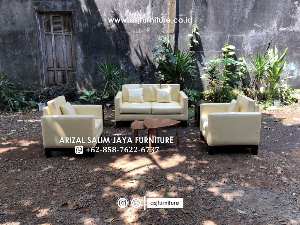 Sofa Tamu Set Minimalis Jati Modern
