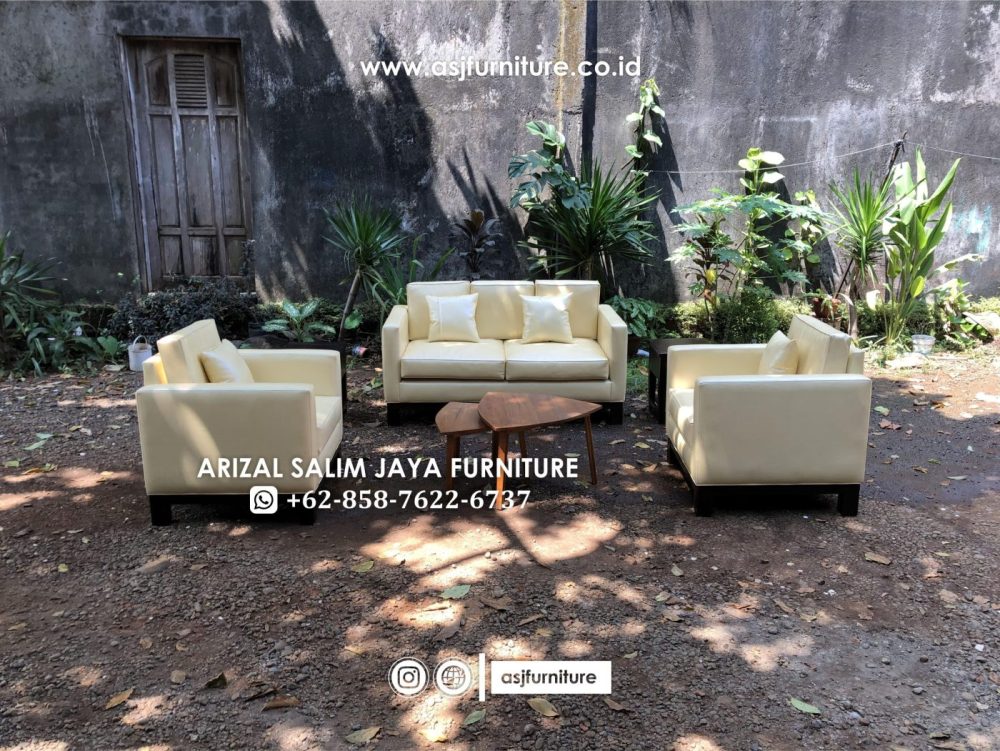 Sofa Tamu Set Minimalis Jati Modern