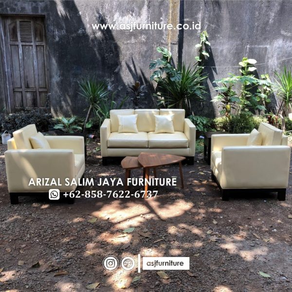Sofa Tamu Set Minimalis Jati Modern