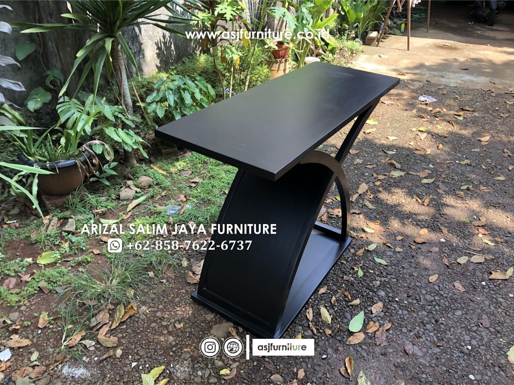Meja Konsol Minimalis Hitam Kayu