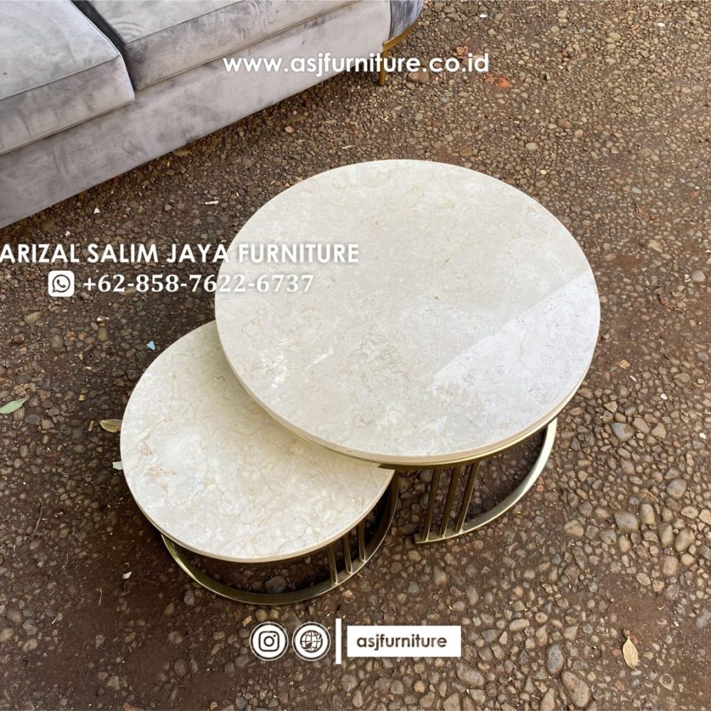 Sofa Tamu Modern Meja Tamu Stainless Marmer