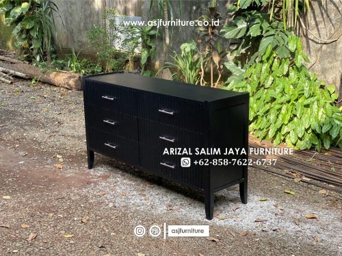 Bufet Modern Hitam Salur Laci Bufet Modern Hitam Salur Laci