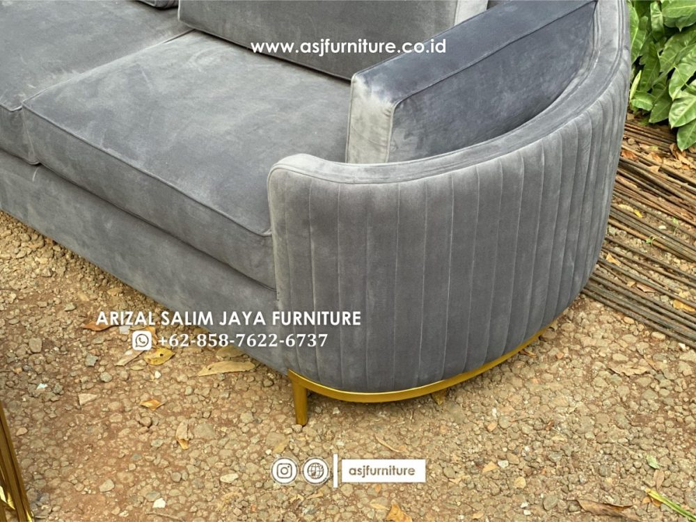 Set Sofa Tamu Modern Meja Stainless Marmer - Image 3
