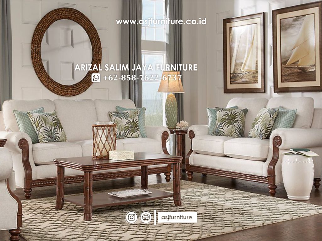 Sofa Jati Set Ruang Tamu Klasik Modern