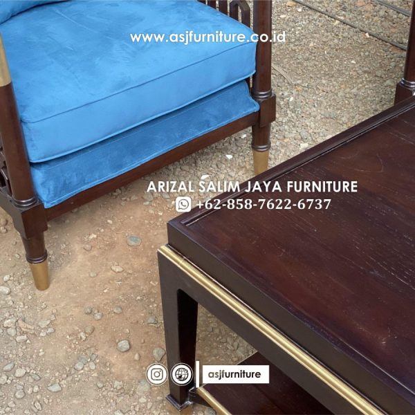 Set Sofa Tamu Jati Caracole Modern Mewah