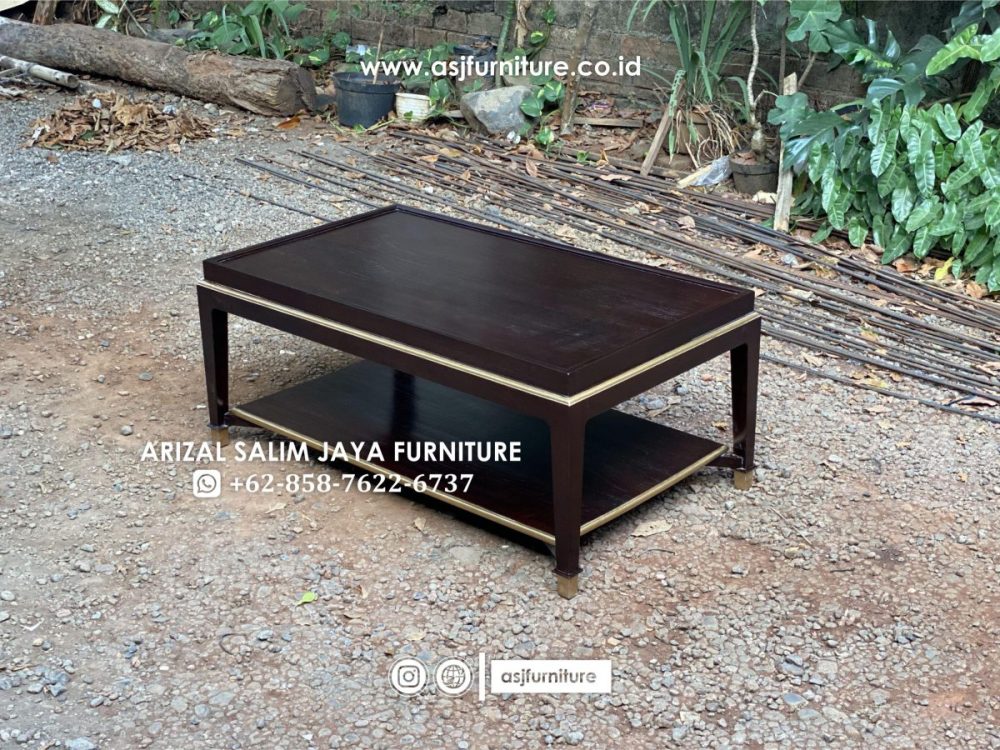 Meja Tamu Jati Caracole Modern Minimalis