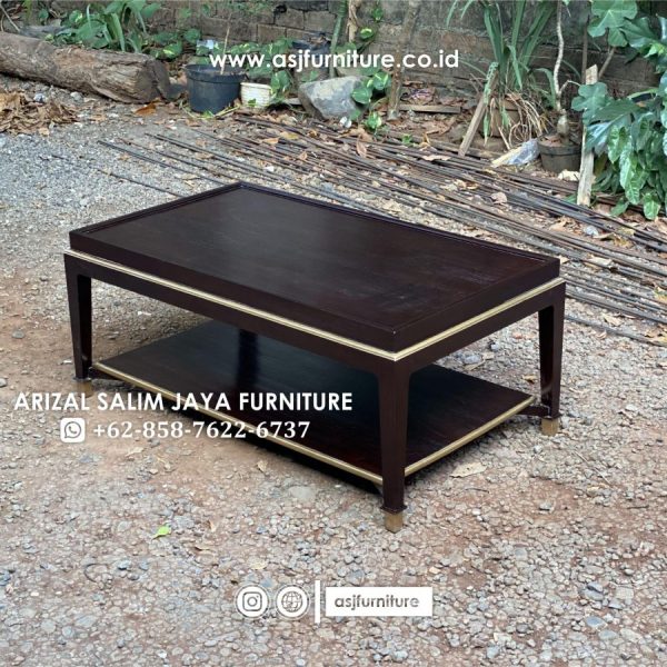 Meja Tamu Jati Caracole Modern Minimalis