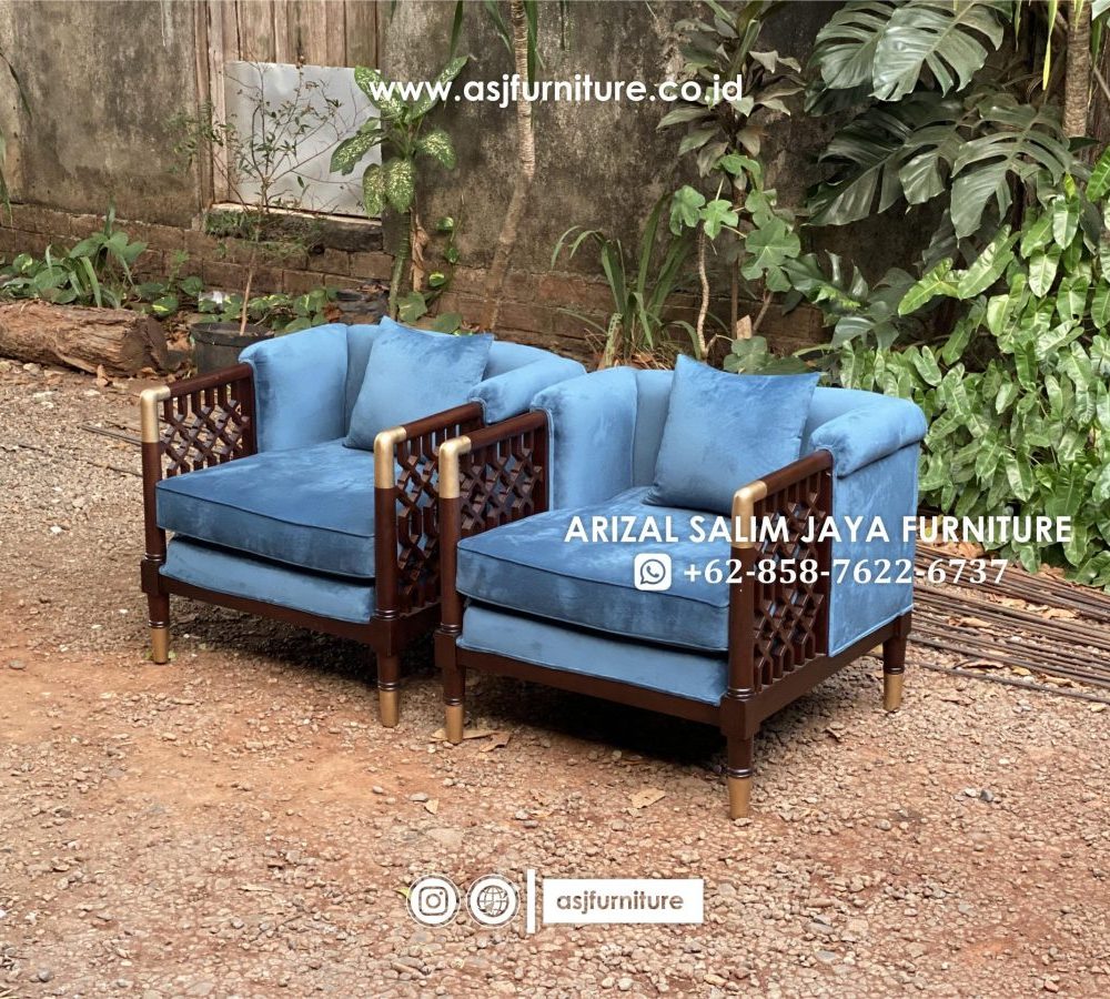 Kursi Sofa Jati Caracole 1 Seater Modern