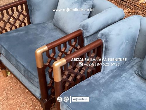 Kursi Sofa Jati Caracole 1 Seater Modern