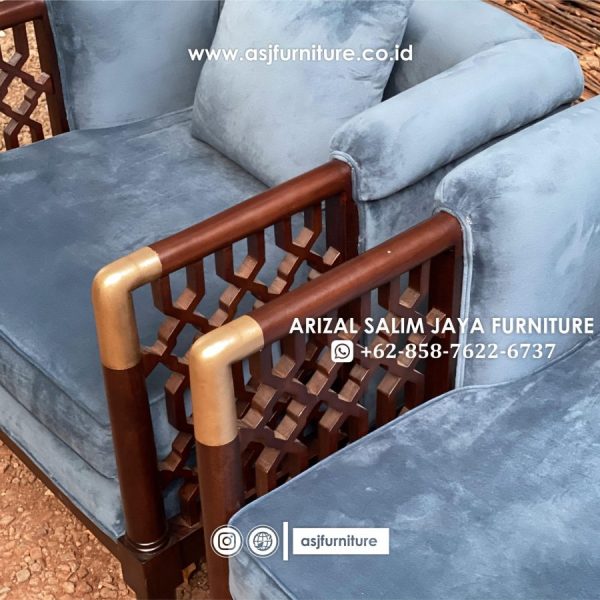 Kursi Sofa Jati Caracole 1 Seater Modern