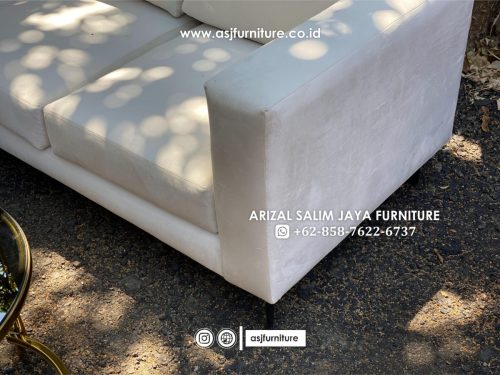Sofa Sudut Minimalis Meja Stainless Gold Kaca Sofa Sudut Minimalis Meja Stainless Gold Kaca