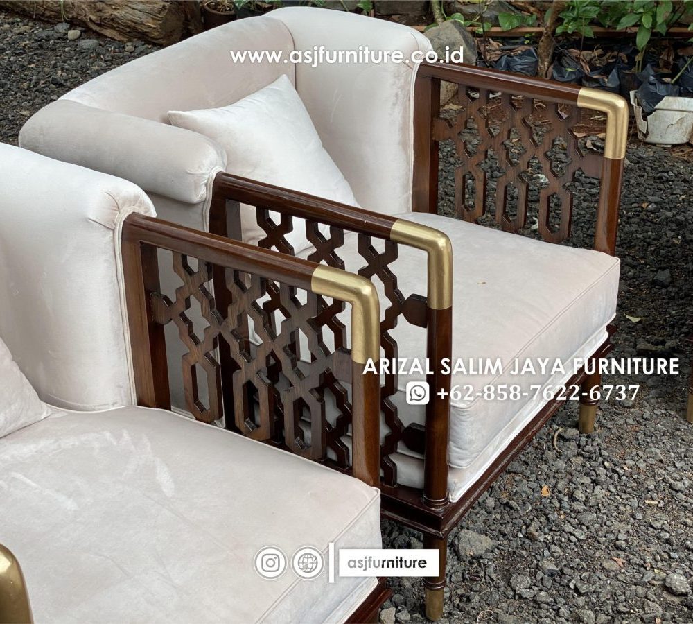 Kursi Sofa Tamu Jati Caracole Meja Stainless Marmer