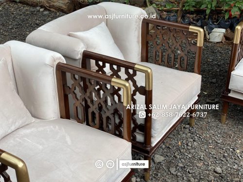 Kursi Sofa Tamu Jati Caracole Meja Stainless Marmer
