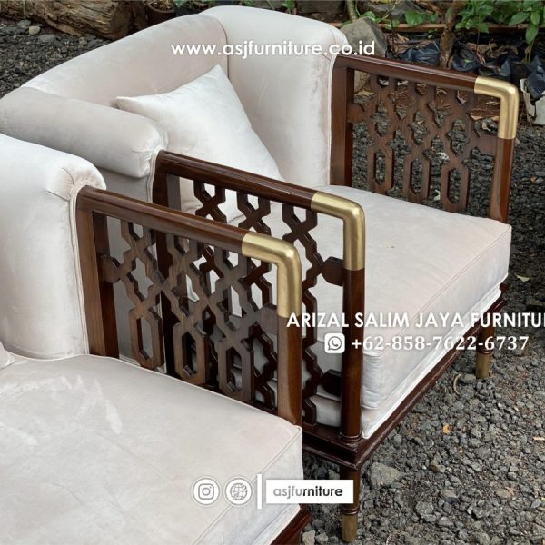 Kursi Sofa Tamu Jati Caracole Meja Stainless Marmer