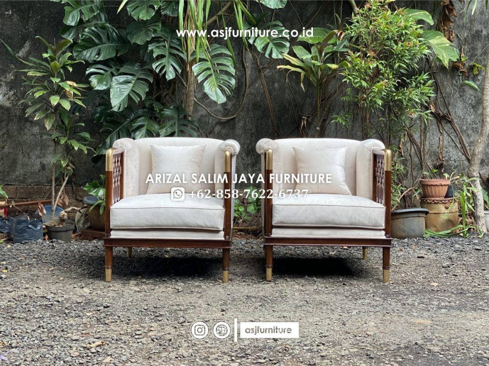 Kursi Sofa Jati 1 Seater Single Caracole