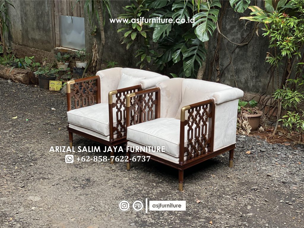 Kursi Sofa Jati 1 Seater Single Caracole