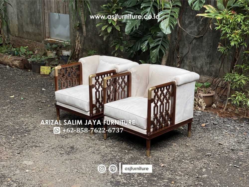 Kursi Sofa Jati 1 Seater Single Caracole