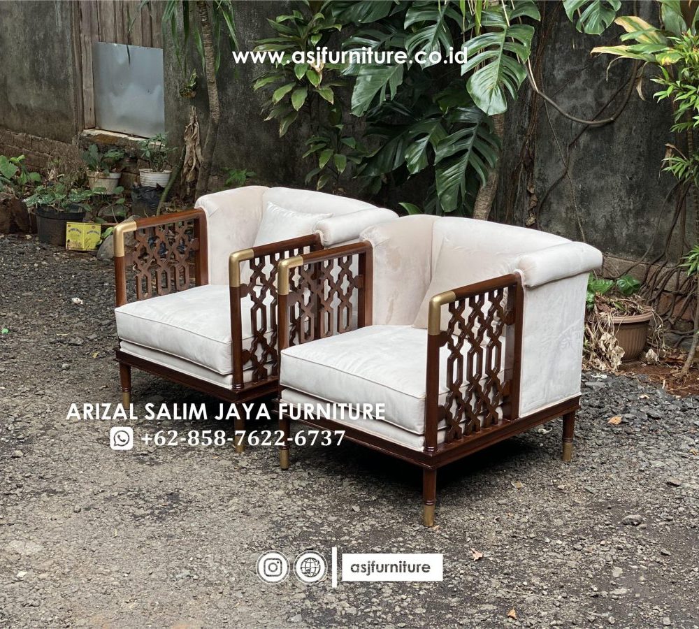 Kursi Sofa Jati 1 Seater Single Caracole