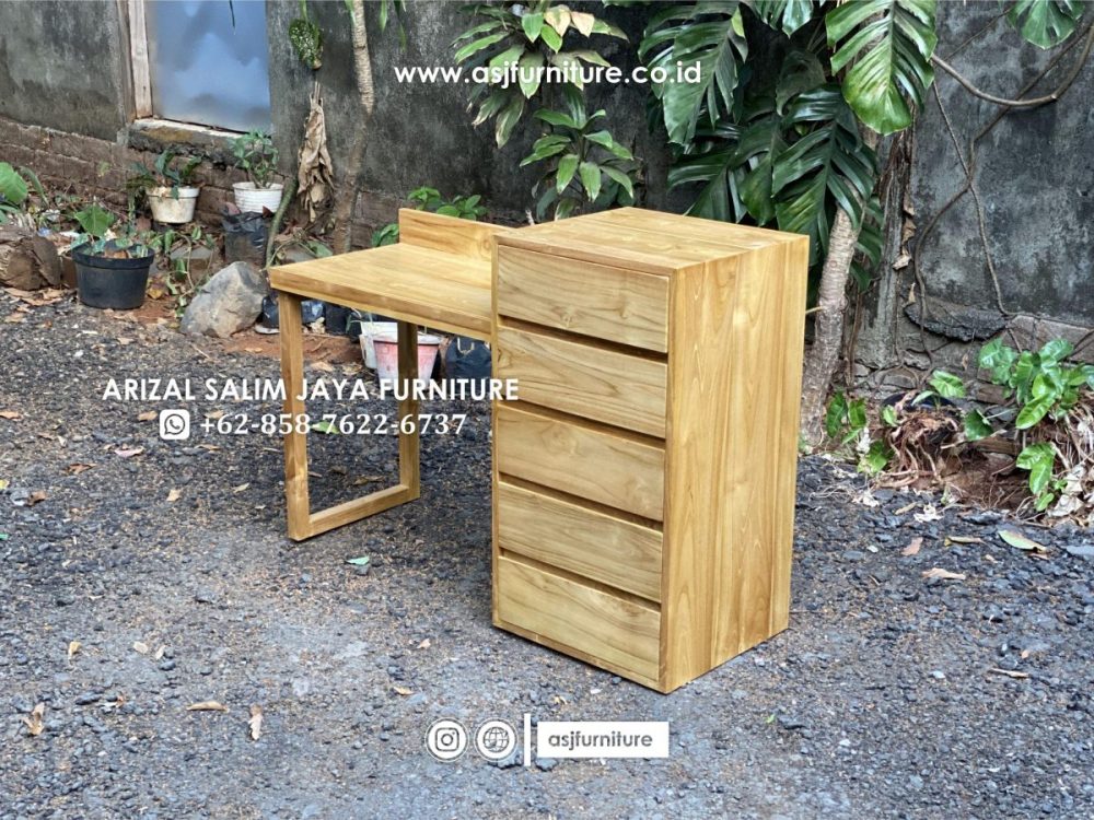 Meja Rias Jati Minimalis Bleaching