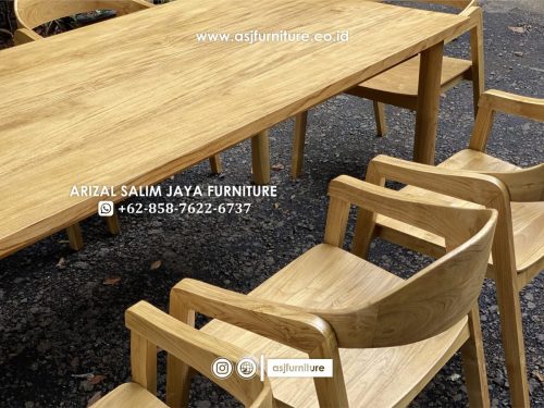 Meja Makan Jati Minimalis Bleaching