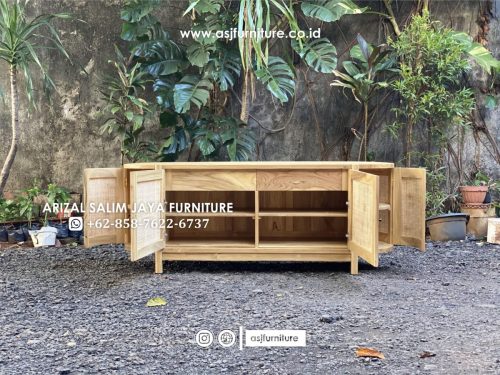 Meja TV Jati Rotan Square Oval Minimalis Meja TV Jati Rotan Square Oval Minimalis