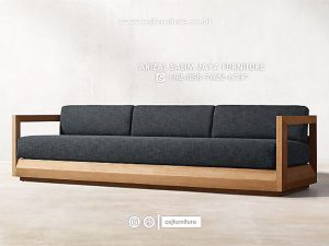 Kursi Jati Bleaching Sofa Hitam Modern