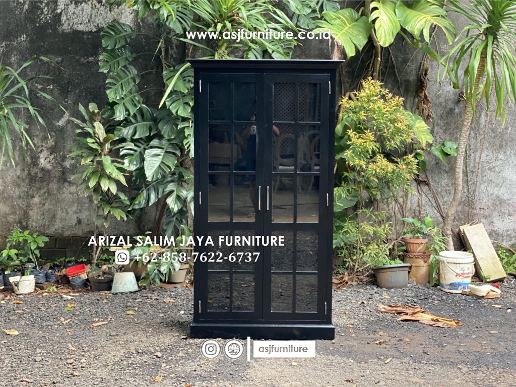 Lemari Hias Pajangan 2 Pintu Kaca Minimalis