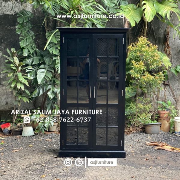 Lemari Hias Pajangan 2 Pintu Kaca Minimalis