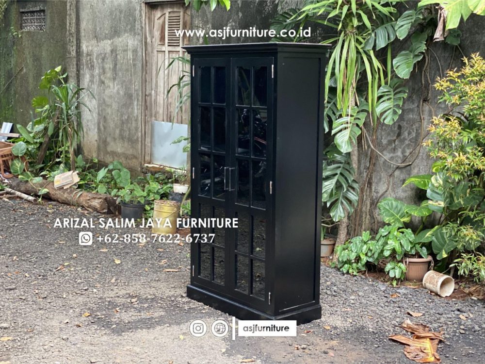 Lemari Hias Pajangan 2 Pintu Kaca Minimalis