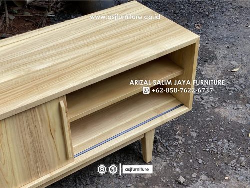 Meja TV Retro Jati Bleaching Minimalis