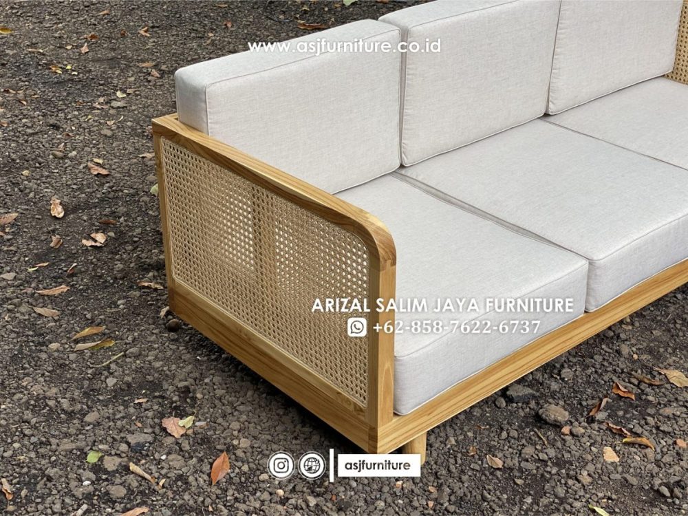 Set Kursi Sofa Tamu Jati Rotan Minimalis