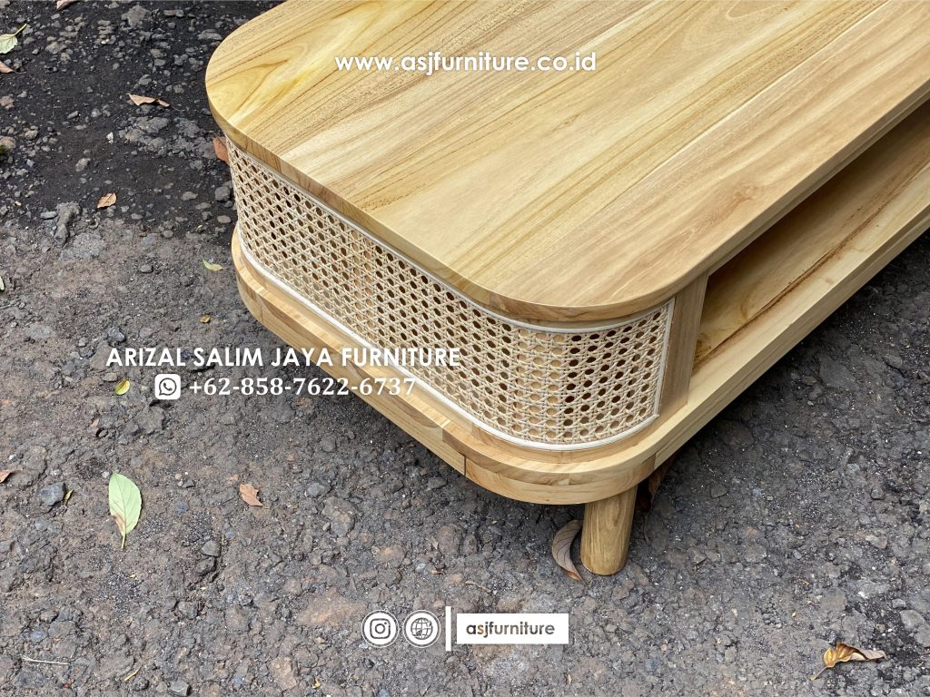 Set Kursi Sofa Tamu Jati Rotan Minimalis
