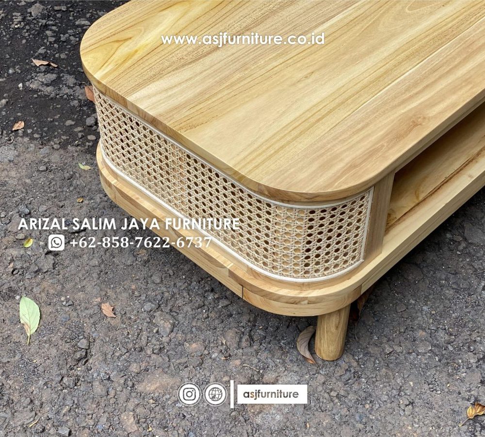 Set Kursi Sofa Tamu Jati Rotan Minimalis