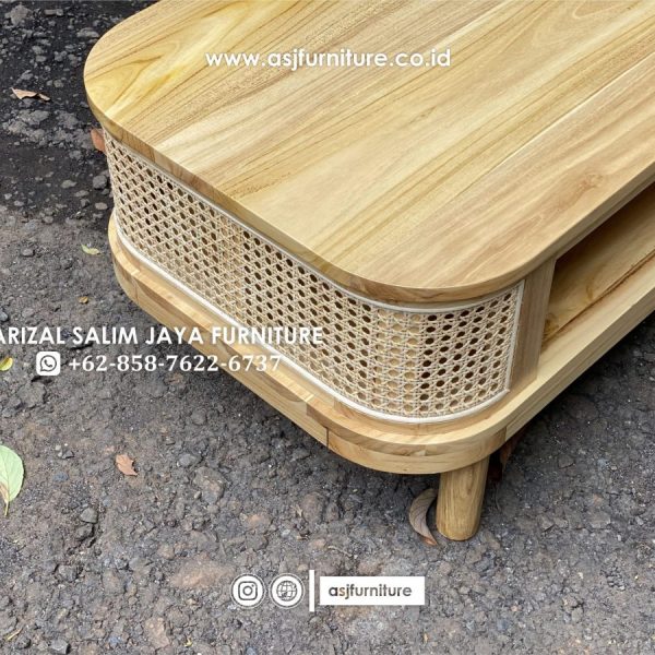 Set Kursi Sofa Tamu Jati Rotan Minimalis