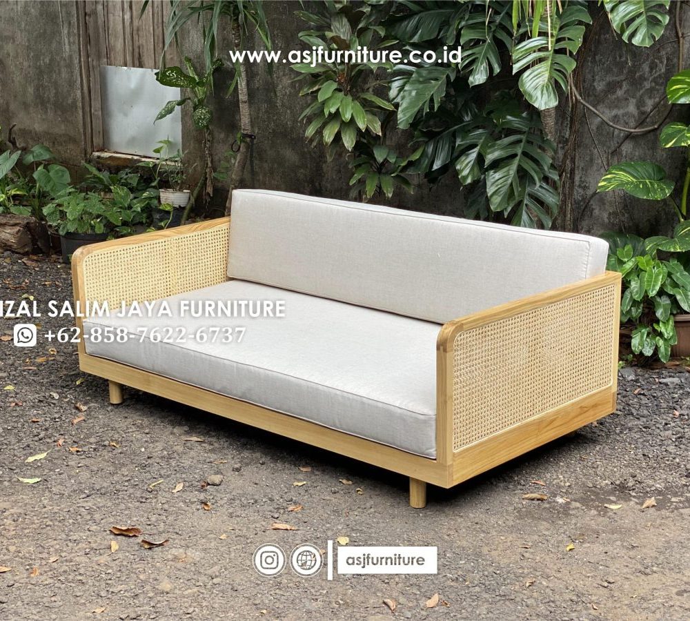Kursi Bale Bale Jati Rotan Modern