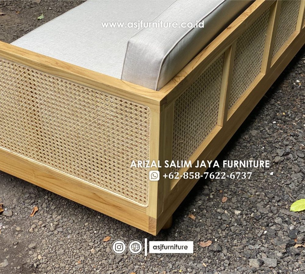 Kursi Bale Bale Jati Rotan Modern