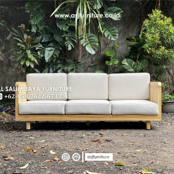 Kursi Sofa Jati Rotan Modern Minimalis