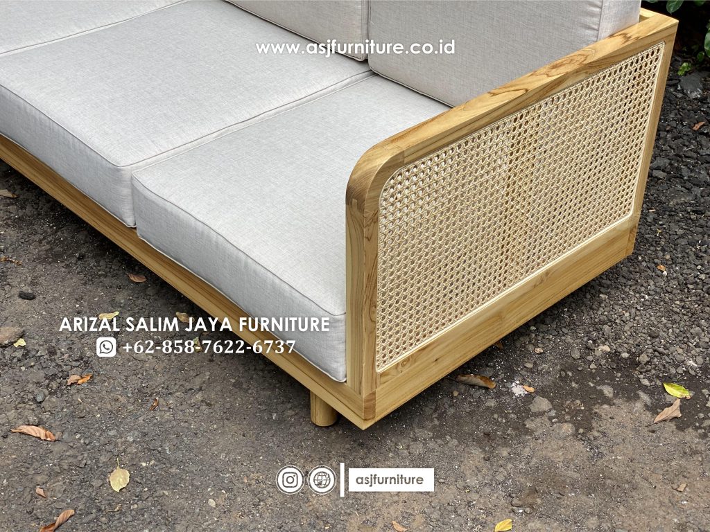 Kursi Sofa Jati Rotan Modern Minimalis